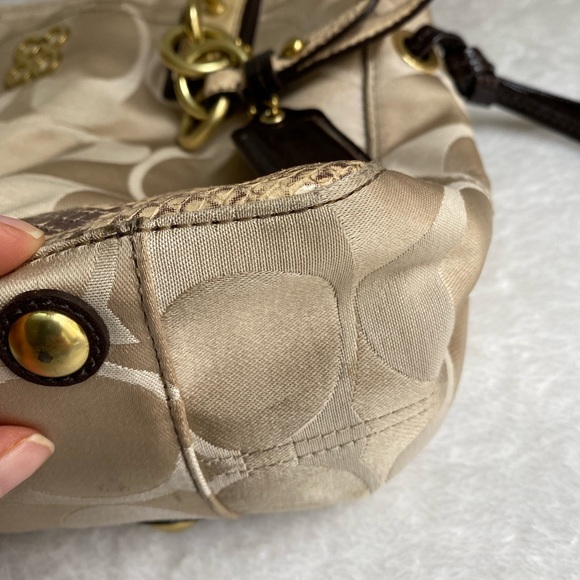 Coach Colette Sateen Carryall Pale/khaki/natural Bag - Picture 11 of 16